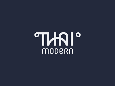 Thai Modern Logo branding food logo modern restaurant takeaway thai thailand