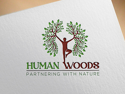 Human Woods Logo Design