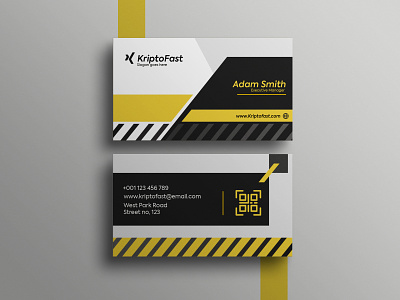 KriptoFast Business Card business card graphic design illustrator minimal mockup photoshop poster professional stylish
