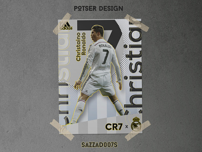 Christiano Ronaldo Poster branding colorful design graphic design illustration minimal photoshop poster