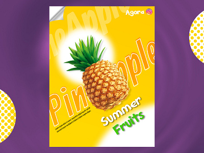 Summer Fruits Poster branding colorful design graphic design illustration minimal photoshop poster