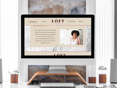 The Loft aesthetic branding coworking coworking space design graphic design logo small business ui website design