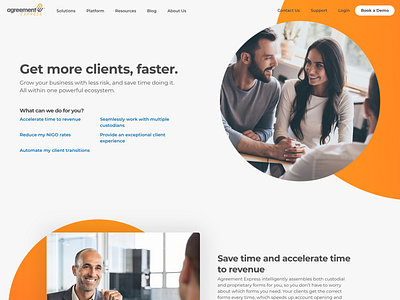 Agreement Express - Solution Page brand design ui ux web design