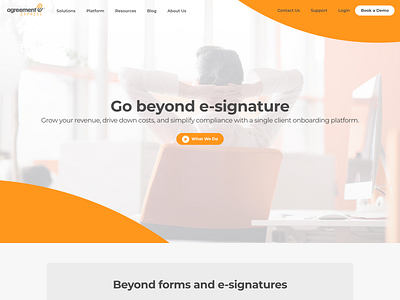 Agreement Express Home Page Redesign brand design ux web design