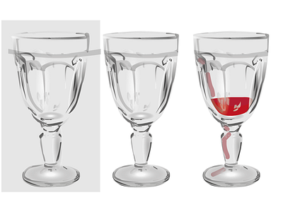 Vector wine glass illustration