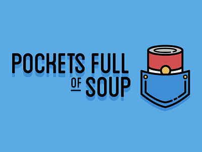 Pockets Full of Soup branding cute illustration logo outline thick lines type