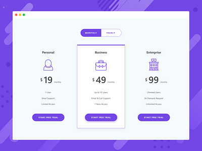 Pricing Table components design icon pricing ui ux