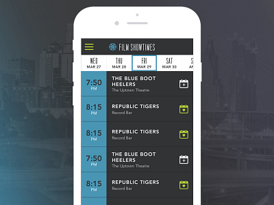 Middle of the Map App Schedule