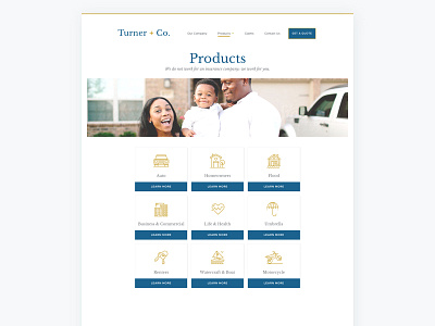 Insurance Website - Products clean clean ui customer website insurance website minimal minimal ui responsive service website ui ux website design