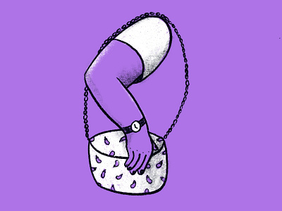 Inktober Sling 🍆 eggplant eggplant illustration illustration inktober inktober sling inktober2019 purple purse purse illustration sketch sling watch