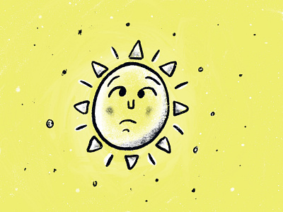 Inktober Dizzy Sun dizzy illustration inktober inktober2019 planets sun illustration yellow