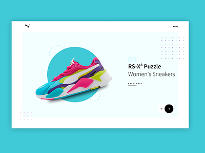 👟Puma RS Collection Concept w1 2020 app art carrousel concept concept design desktop minimal monochrome new photo puma shoes slider sneakers trend ui ux web