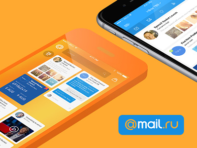 Concept for Mail.ru competition animation app mobile prototype ui