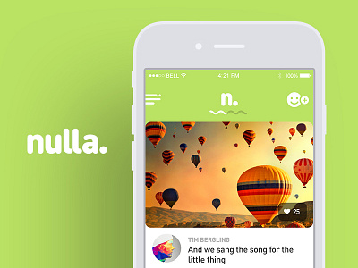 Nulla app feed iphone share smile