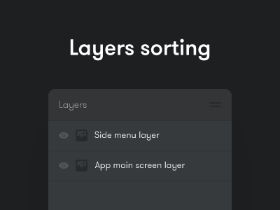 Enymator - Layers panel drag drop hand image layers panel sorting