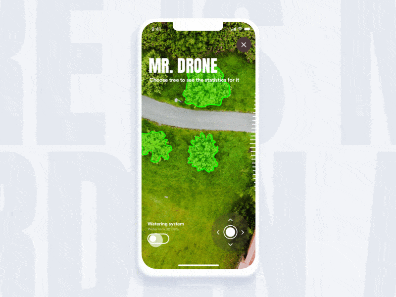 Hourly UI 7:00 - Watering trees - Garden app animation mobile navigation switch tree ui zoom