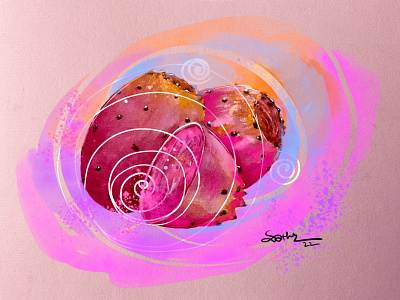 Cactus Fruit adobephotoshop creative design digitalart digitalportrait handmade illustration logo ui watercolor