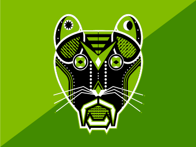 Maya Jaguar animal green illustration jaguar maya