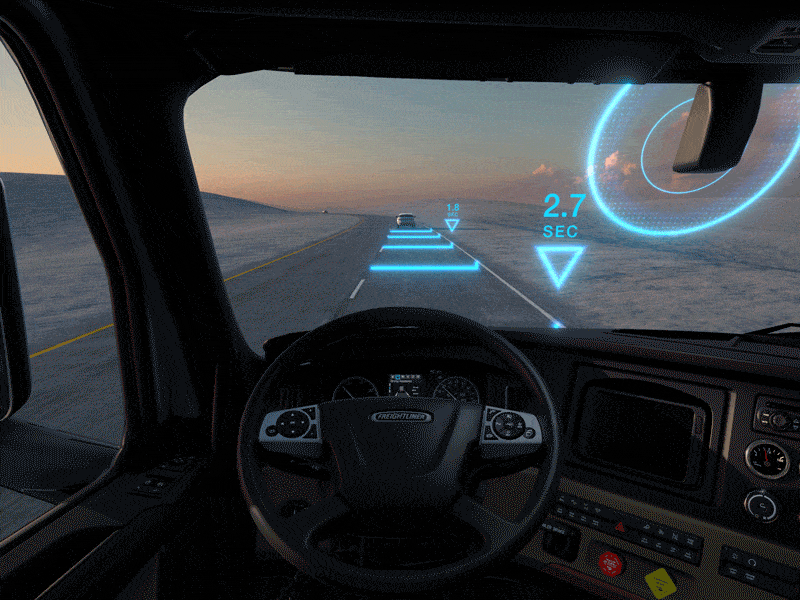 Daimler Truck Experience - VR View marker pulse radar reality render steering truck ui unity virtual vr wheel