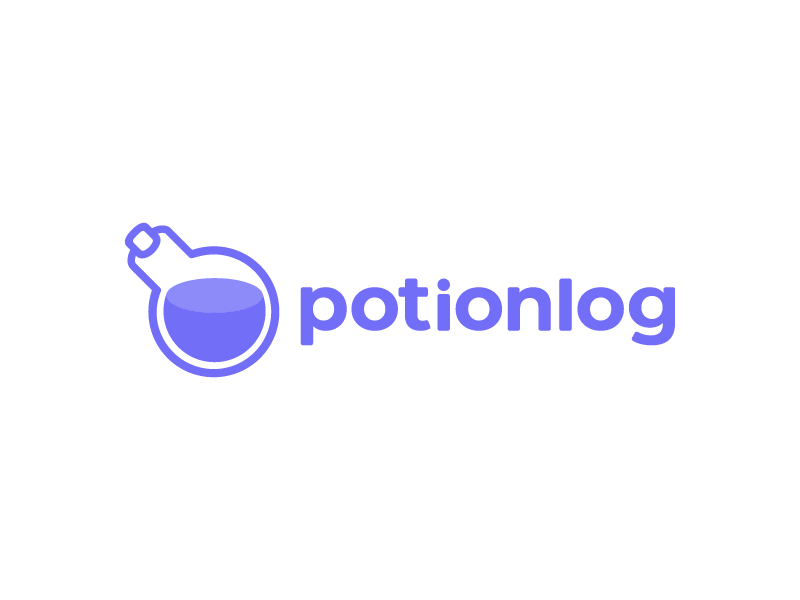 Potionlog Logo clean logo minimal potion purple