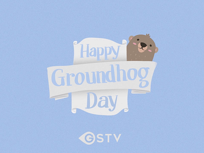 Groundhog Day Bumper animation banner bumper cute day groundhog happy unfurl