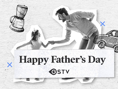 Happy Father's Day! animation black and white daughter father fathersday folding grill happy paper tools unfolding video