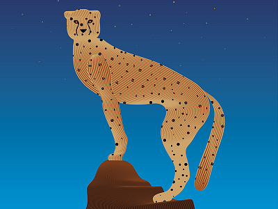 Cheetah Moiré adobe art dasign digitalart graphicart graphicdesign illustration illustrator wacom