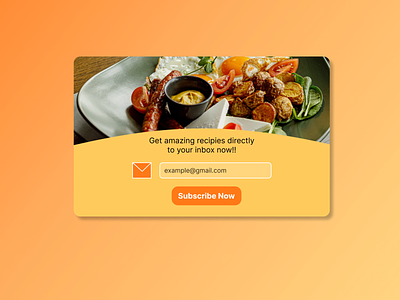Pop-up/ Overlay Daily UI 016 daily challenge daily ui 016 dailyui design recipies subscription ui ui challenge website
