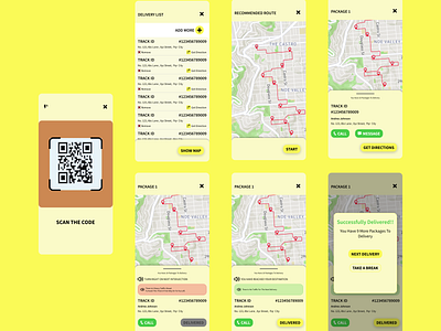 Package Delivery Challenge - Crowwwn crowwwn crowwwn design challenge design design challenge mobile app package delivery challenge ui ui challenge ux ux challenge uxui yellow