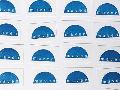 Maven Business Cards block print business cards ink san diego stamp