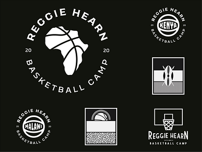 Reggie Hearn Camp africa badge basketball basketball camp branding camp design hoops illustration kenya logo malawi vector
