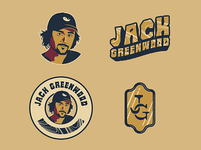 Jack Greenwood Branding badge branding icon illustration logo monogram music musician portrait songwriter vector