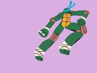 Leo character color drawing illustration leonardo ninja turtles shape texture tmnt
