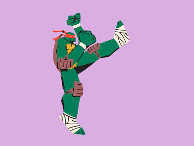Raph color drawing illustration kick ninja kick raph raphael shape teenage mutant ninja turtles texture tmnt