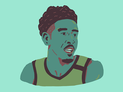 Malcolm Brogdon basketball drawing illustration portrait