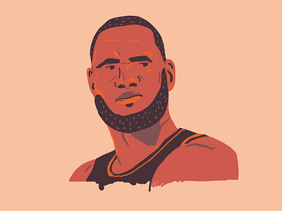 LeBron James basketball drawing hoops illustration lakers lebron lebronjames nba portrait