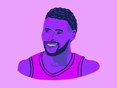Steph Curry basketball design drawing editorial editorial illustration hoops illustration portrait