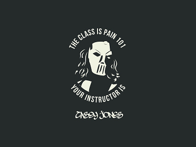 Casey Jones badge casey jones illustration pain portrait tmnt