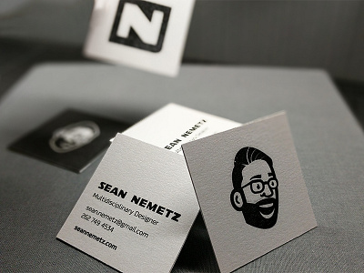 Nemetz Cards black and white business cards graphic design logo nemetz typography