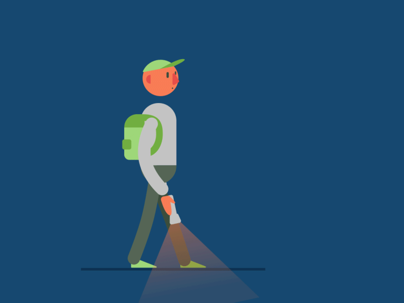 Night Walker animation character animation motion design walkcycle