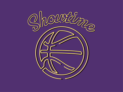 Duos x Lakers: Showtime basketball branding hoops illustration logo nba typography vector