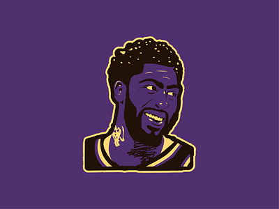 Duos x Lakers: AD basketball branding design hoops illustration logo nba portrait vector