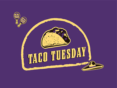 Duos x Lakers: Taco Tuesday badge basketball branding hoops illustration logo nba vector