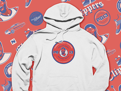 Duos x Clippers x Cotton Bureau basketball branding hoodie hoops illustration logo nba portrait shirt shirt design