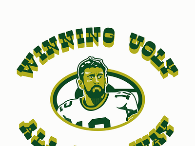 Green and Gold aaron badge cheesehead davante football green bay illustration logo merch shirts vector wisconsin