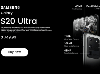 Samsung S20 Ultra social media banner https://www.behance.net/ga