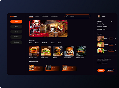 Food Delivery App ui Design app desing app ui design desktop app design graphic design ui uiuxdesign