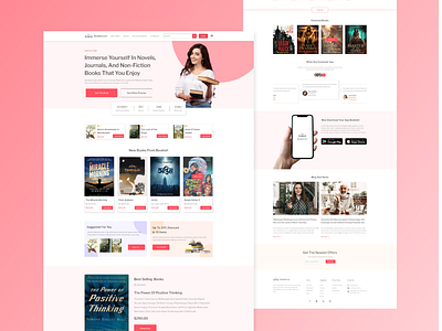 E-book Website Landing Page UI ( User Interface) Design design homepage landingpage ui ux web website