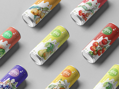 fruits & Packing design drink fruit packing water color