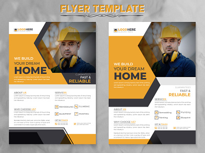 Corporate we Build your Dream Home Flyer Design corporate brochure